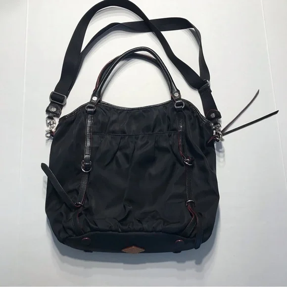 MZ Wallace Bianca Bedford black nylon tote bag Crossbody Strap